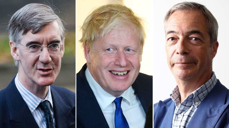 Brexit supporters Rees-Mogg, Johnson and Farage