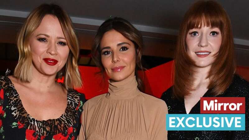 Kimberley Walsh (left) and Nicola Roberts (right) watched Cheryl in the play (Image: Dave Benett/Getty Images)