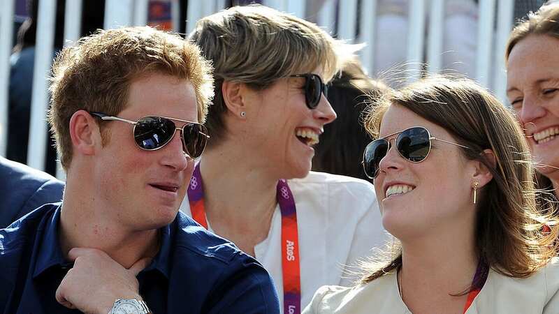 Prince Harry and Princess Eugenie watching the Eventing Cross Country Equestrian at the London 2012 Olympic Games (Image: Getty Images)