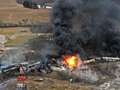 Train derails with fear growing hazardous materials it is carrying will explode qhidddiddiddzinv