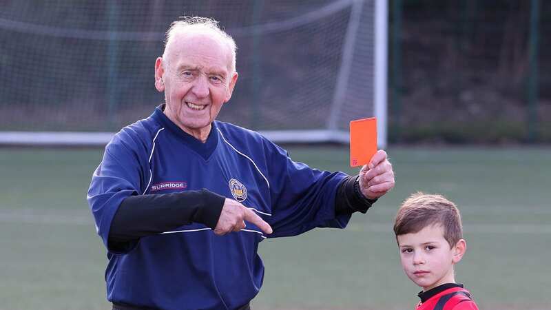 Frank refs men’s, women’s and kids’ games for the Sheffield and Hallamshire FA in South Yorkshire (Image: SWNS)