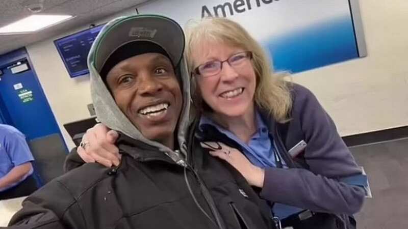 Kingsley Burnett was helped back home by Carol from American Airlines