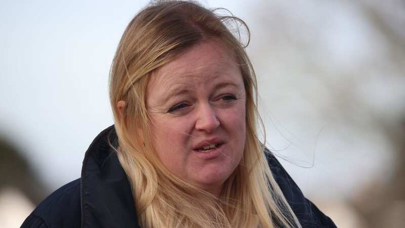 Heather Gibbons by the river where her friend Nicola Bulley went missing (Image: James Maloney/Lancs Live)