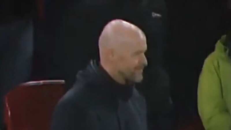 Erik ten Hag reaction to Jadon Sancho celebrations after comeback goal captured
