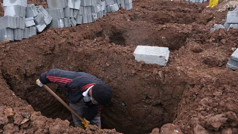 Graves for the victims of the earthquake (Image: DENIZ TEKIN/EPA-EFE/REX/Shutterstock)