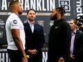 Anthony Joshua and Jermaine Franklin face off for first time ahead of fight