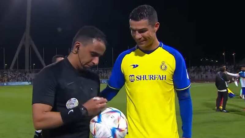 Cristiano Ronaldo after scoring four times for Al-Nassr vs Al-Wehda (Image: Sky Sports)