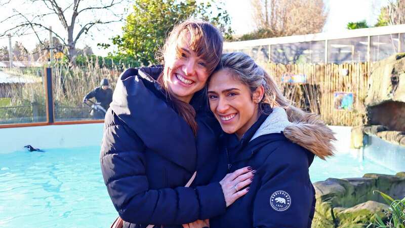 Louise proposed to Naomi in the penguin enclosure (Image: Jam Press/Drusillas Park)