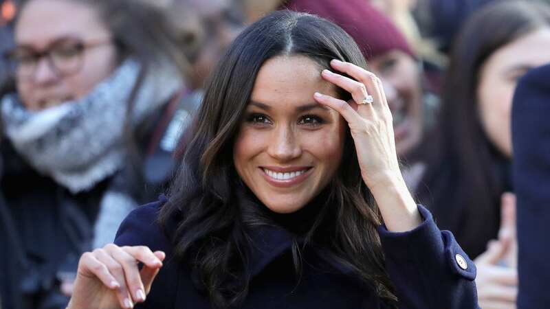 Meghan Markle wearing her redesigned engagement ring (Image: Getty Images Europe)