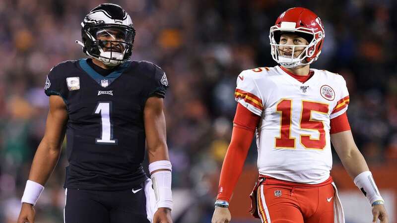 Patrick Mahomes and Jalen Hurts will battle it out for the Super Bowl (Image: Getty Images)