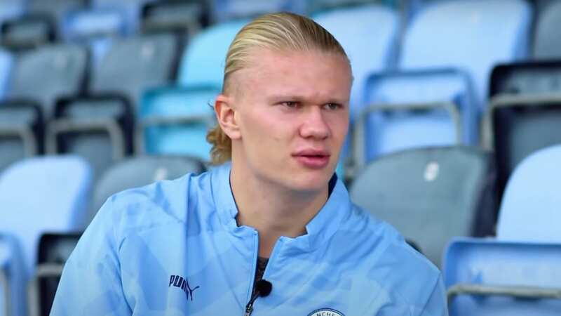 Erling Haaland appeared to hint earlier in the season that Ole Gunnar Solskjaer was the reason he was not snapped up Manchester United (Image: Sky Sports YouTube)