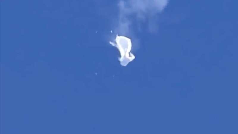 A Chinese spay balloon was shot down off the coast of South Carolina (Image: EyePress News/REX/Shutterstock)