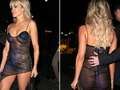 Ashley Roberts risks dress malfunction in see-through outfit while leaving BRITs