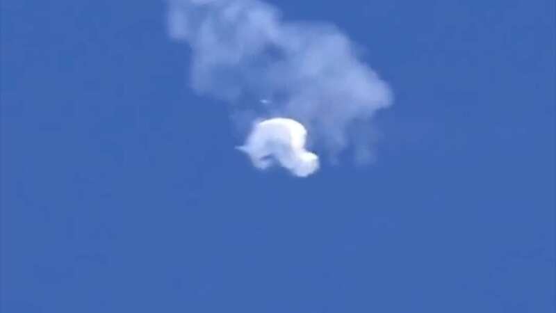 On February 4, the US military downed a suspected Chinese spy balloon (Image: EyePress News/REX/Shutterstock)