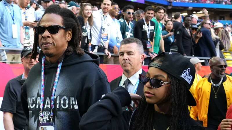 The father and daughter duo watched the action in Arizona (Image: Getty Images for Roc Nation)