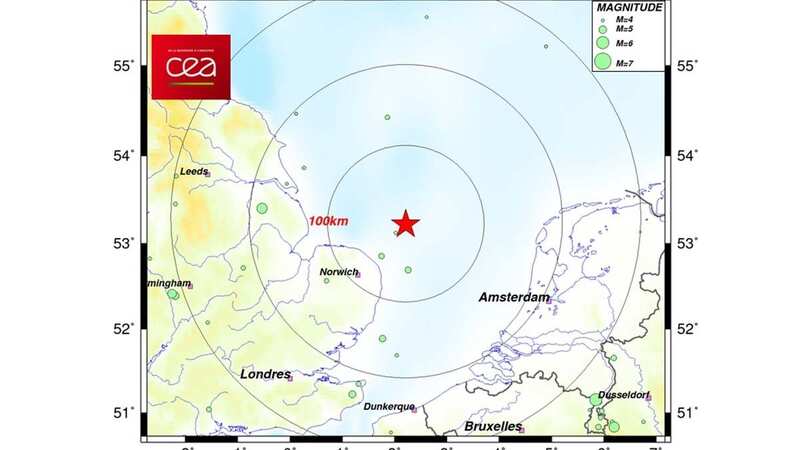 The earthquake took place on Sunday