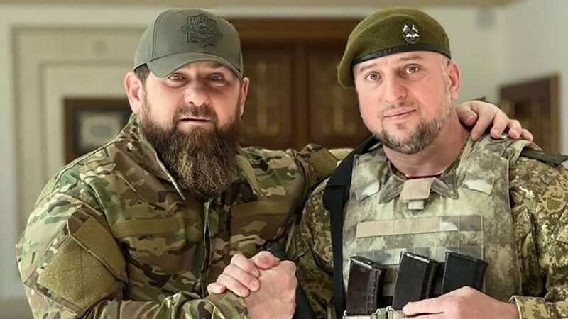 Apti Alaudinov, (right), commander of the ‘Akhmat’ special forces unit and deputy commander of the LPR People’s Militia 2nd Army Corps with the head of Chechnya Ramzan Kadyrov (Image: social media/e2w)