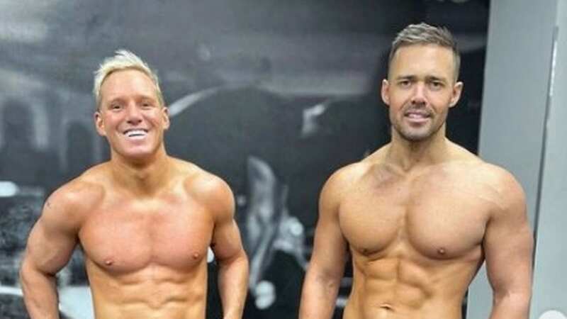 Spencer Matthews and Jamie Laing enjoyed a gym session (Image: Jamie Laing/Instagram)