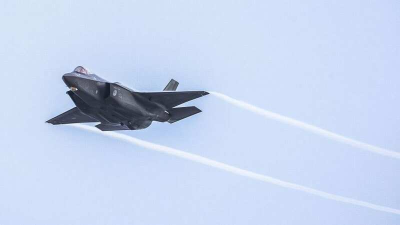 An F-35 military aircraft of the Royal Netherlands Air Force during training (Image: ANP/AFP via Getty Images)