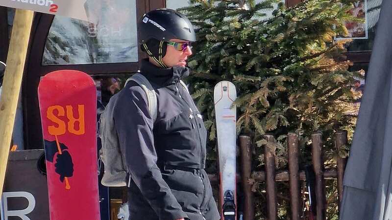 Dominic Raab on a skiing holiday in the French Alps (Image: Ikon Pictures)
