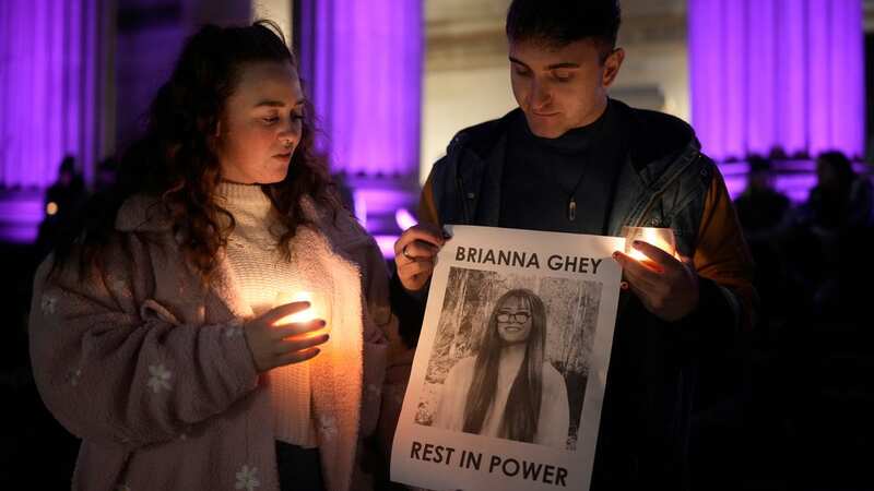 Mourners attend a candlelit vigil in memory of Brianna (Image: Getty Images)