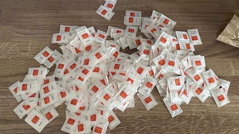 Thomas opened his bag expecting a McMuffin, only to find 315 packets of salt (Image: Jam Press)