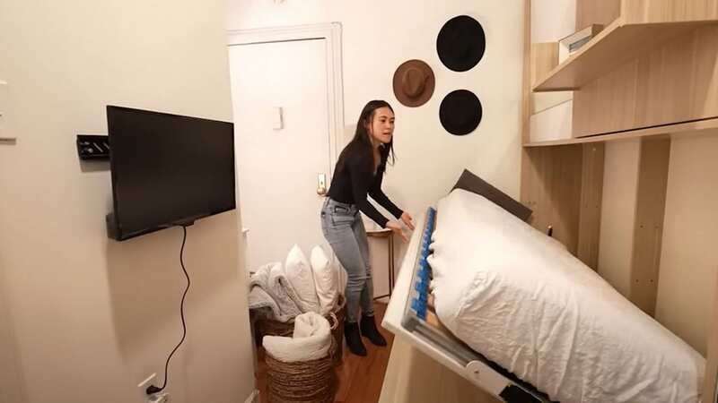 Personal trainer Nikki showed YouTube star Caleb Simpson around her apartment (Image: CALEB SIMPSON/Youtube)