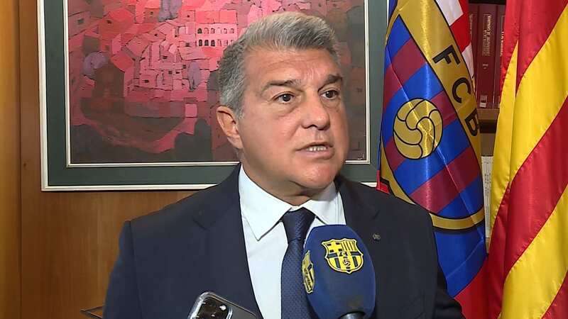 Joan Laporta has failed to deny claims Barcelona made payments to a company owned by a LaLiga refereeing chief (Image: Barca TV)
