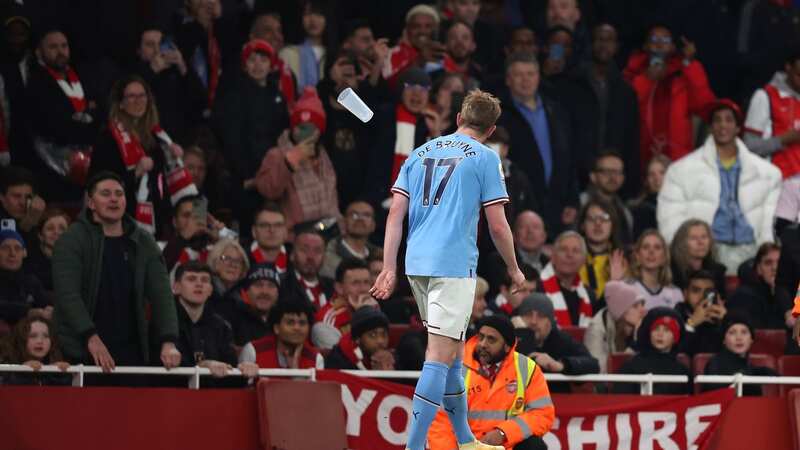 Kevin de Bruyne had objects thrown at him by Arsenal fans (Image: Julian Finney/Getty Images)