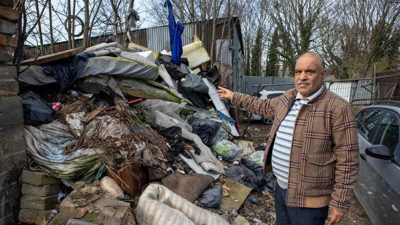 Shah Nawaz pictured at back alley of Washwood Heath Road opposite Sladefield Road in Ward End, Birmingham (Image: Anita Maric / SWNS)