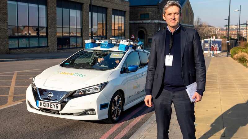 Daily Mirror journalist Graham Hiscott takes one of the first ever self-driving cars on Britain