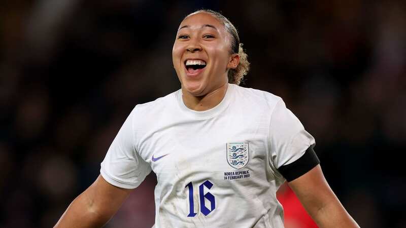 Lauren James of England celebrates after scoring the team