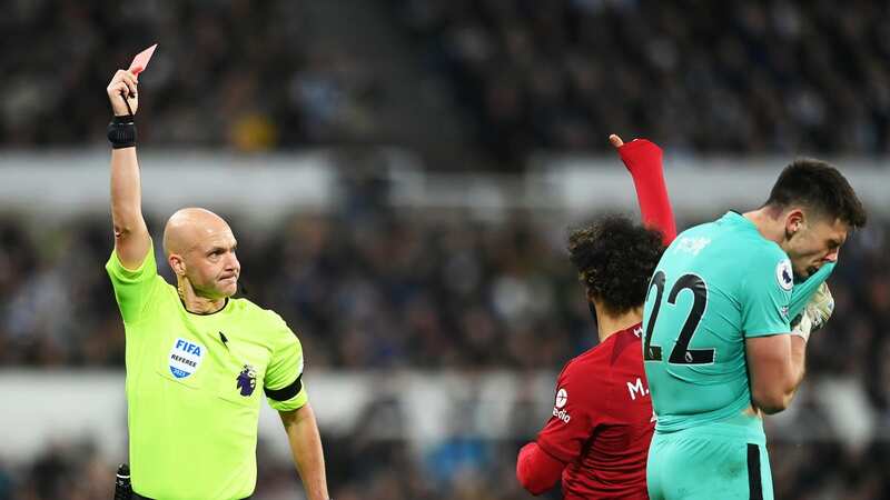 Nick Pope was sent off vs Liverpool (Image: Stu Forster/Getty Images)