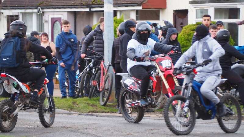 Bikers gathered after two young bikers died in a crash in Hull