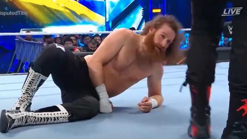 Sami Zayn has brutal injuries from his match with Reigns (Image: Twitter@https://twitter.com/WWE)