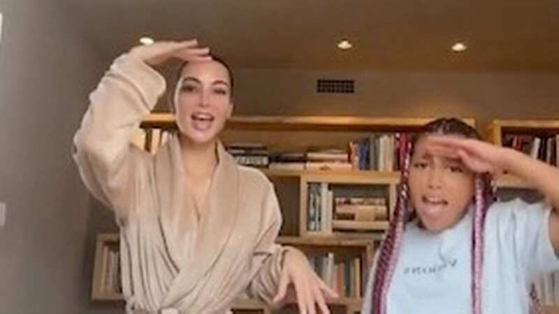 Kim Kardashian dances bare-faced in video as daughter North wears makeup look