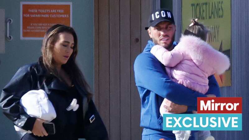 Lauren Goodger and ex Charles Dury all smiles as they reunite for family day out