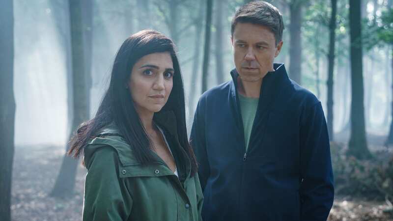 Leila Farzad as Lou and Andrew Buchan as Col in BBC show Better (Image: BBC/Sister Pictures/Ross Fergusan)