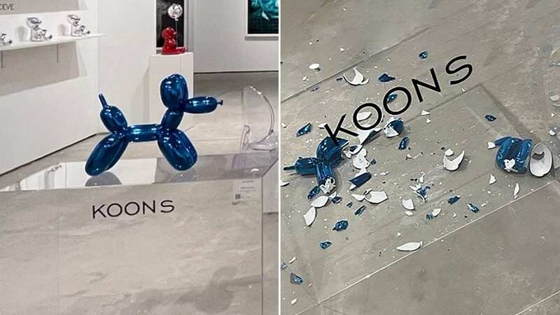 Jeff Koons’ blue balloon dog sculpture was accidentally destroyed by an art collector (Image: Bel-Air Fine Art - Contemporary)