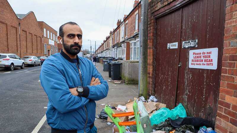 Resident Rafay Mhmed is fed up of the mess (Image: SWNS)