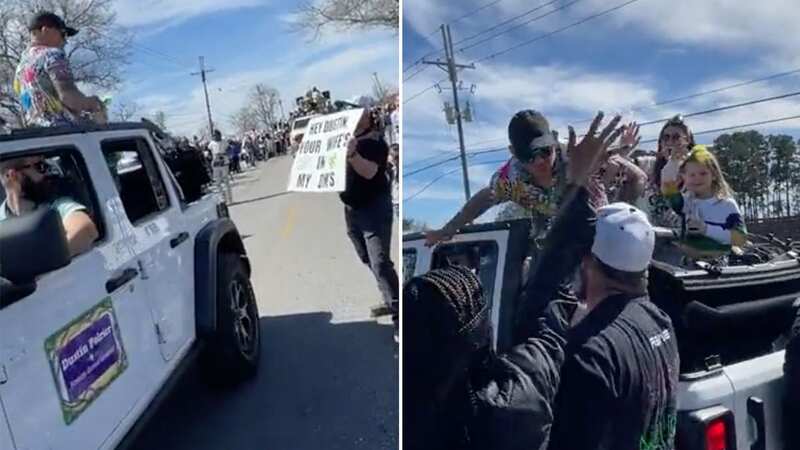 Dustin Poirier slaps UFC fan at parade who mocked wife with Conor McGregor sign
