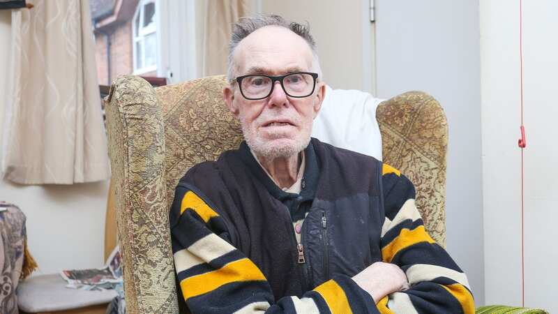 Bryn Roberts, 75, says a mystery knock-a-door-run prankster has been targeting him at his sheltered accommodation since 2008 (Image: Joseph Walshe SWNS)