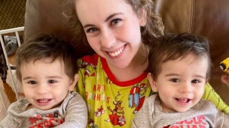 Britney with her twin boys Levi and Luka (Image: wrbc)