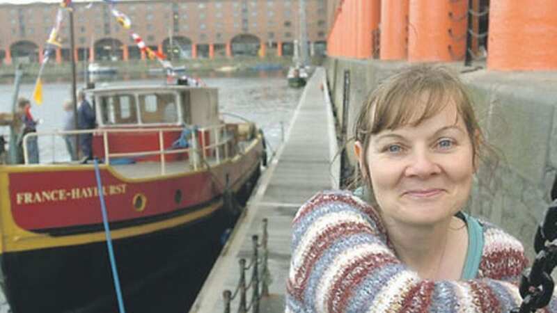 The boat is now a sorry version of itself after sinking in Canning Dock (Image: Liverpool Echo)