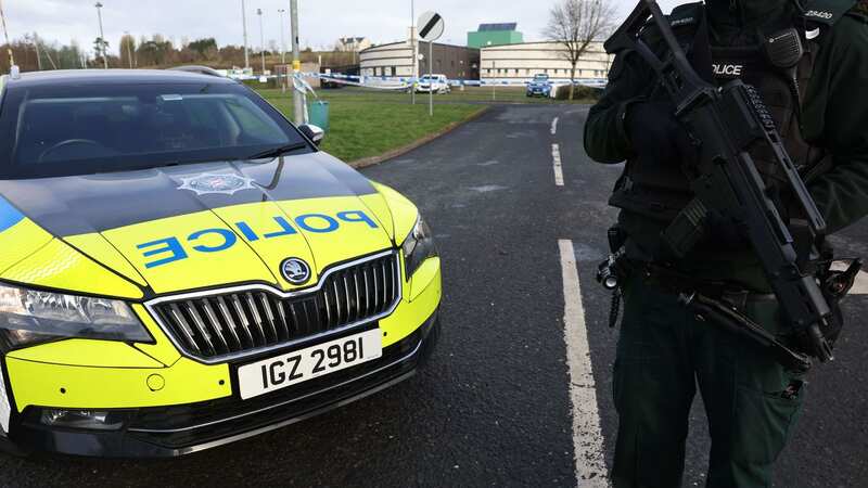 Armed folice and forensic experts at the scene in Omagh (Image: Photo By Justin Kernoghan)