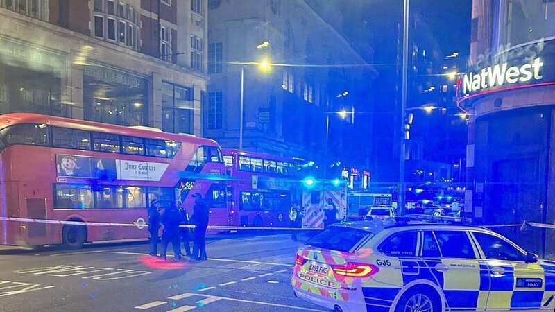 The site of a collision in London where a man has been killed (Image: @London999/Twitter)
