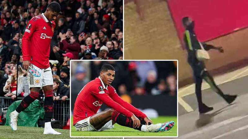 Rashford spotted limping out of Old Trafford amid concerning injury update