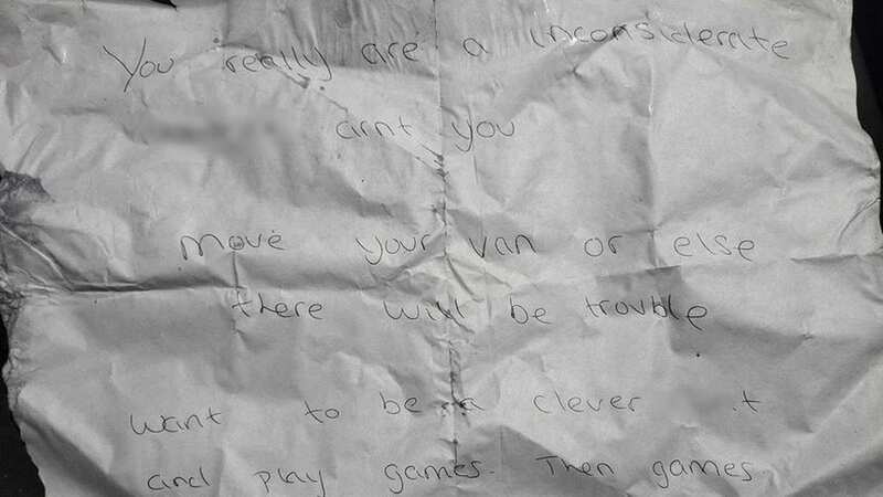 The dad received an aggressive note (Image: MEN)