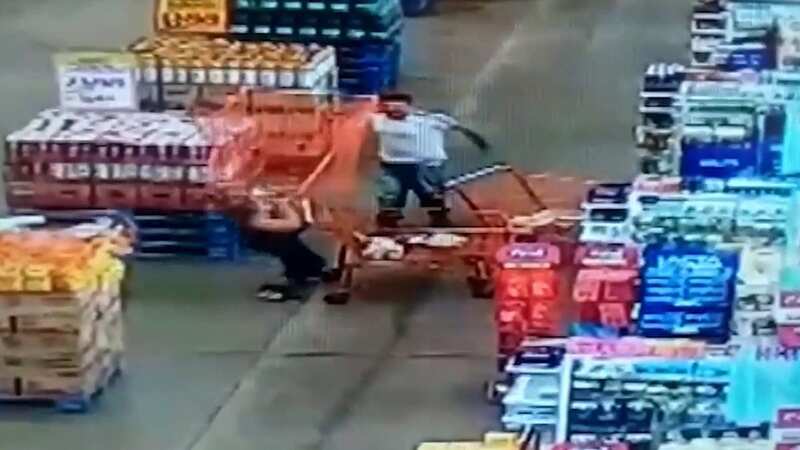 Angry shopper throws trolley at woman
