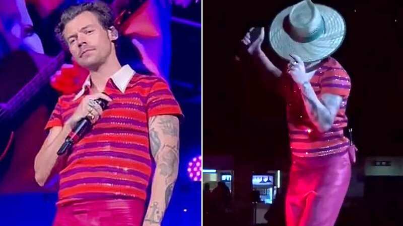 Harry Styles dons iconic Bunnings hat during packed concert in Australia